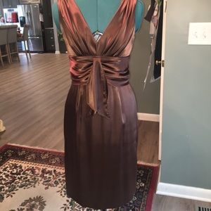Chocolate silk dress